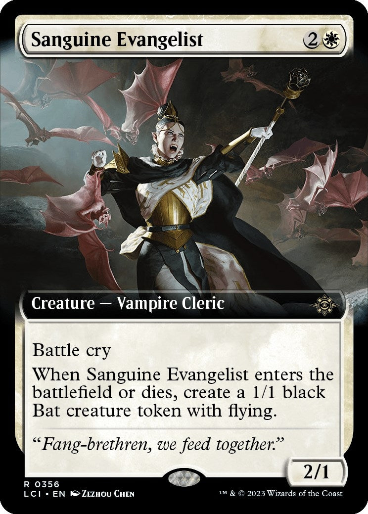 Image for Sanguine Evangelist (Extended Art) (The Lost Caverns of Ixalan) (356) - Magic: The Gathering