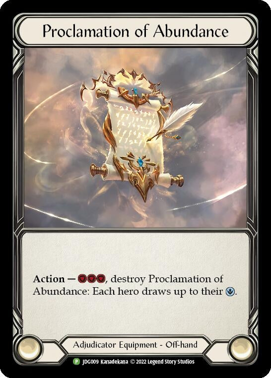 Image for Proclamation of Abundance - JDG009 (Flesh and Blood: Promo Cards) (JDG009) - Flesh and Blood TCG