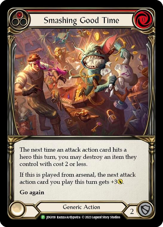 Image for Smashing Good Time (Red) - JDG018 (Flesh and Blood: Promo Cards) (JDG018) - Flesh and Blood TCG
