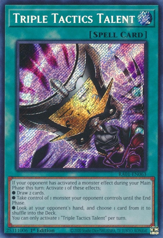Image for Triple Tactics Talent (Secret Rare) (25th Anniversary Rarity Collection) (RA01-EN063) - YuGiOh