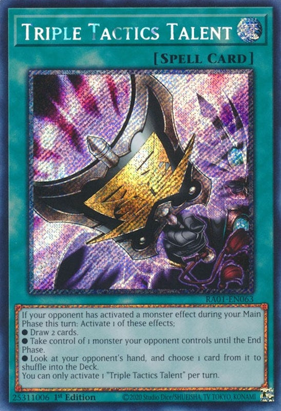 Image for Triple Tactics Talent (Platinum Secret Rare) (25th Anniversary Rarity Collection) (RA01-EN063) - YuGiOh