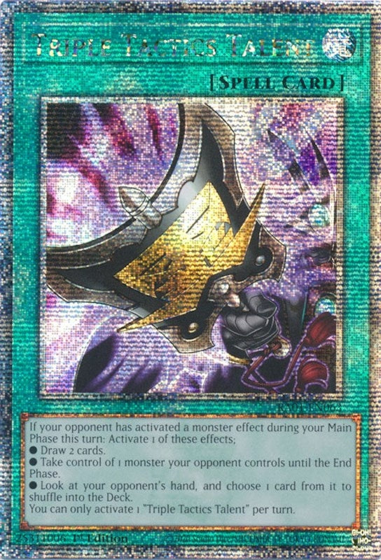 Image for Triple Tactics Talent (Quarter Century Secret Rare) (25th Anniversary Rarity Collection) (RA01-EN063) - YuGiOh