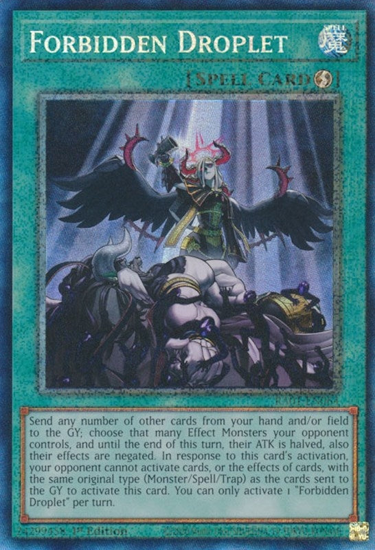 Image for Forbidden Droplet (PCR) (25th Anniversary Rarity Collection) (RA01-EN064) - YuGiOh