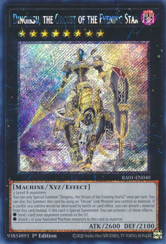Image for Dingirsu, the Orcust of the Evening Star (Platinum Secret Rare) (25th Anniversary Rarity Collection) (RA01-EN040) - YuGiOh