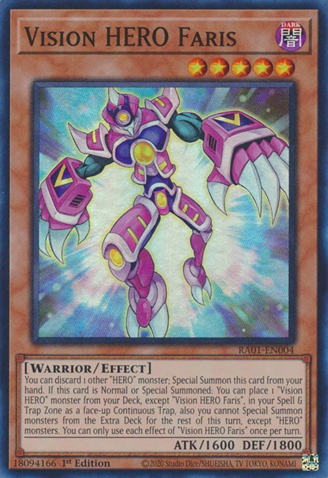 Image for Vision HERO Faris (25th Anniversary Rarity Collection) (RA01-EN004) - YuGiOh