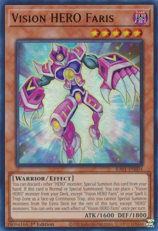 Image for Vision HERO Faris (UR) (25th Anniversary Rarity Collection) (RA01-EN004) - YuGiOh