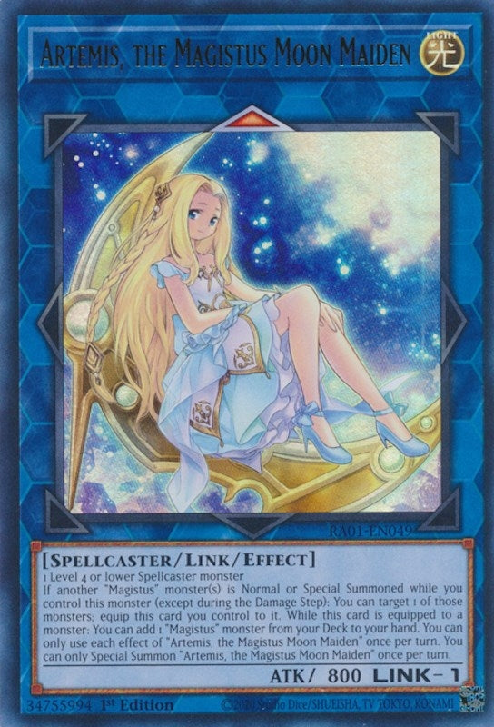 Image for Artemis, the Magistus Moon Maiden (UR) (25th Anniversary Rarity Collection) (RA01-EN049) - YuGiOh