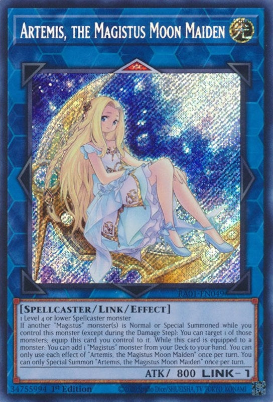 Image for Artemis, the Magistus Moon Maiden (Secret Rare) (25th Anniversary Rarity Collection) (RA01-EN049) - YuGiOh