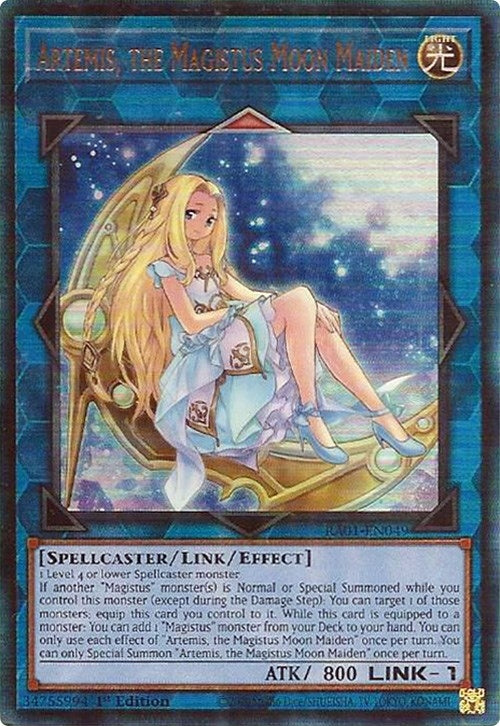 Image for Artemis, the Magistus Moon Maiden (PUR) (25th Anniversary Rarity Collection) (RA01-EN049) - YuGiOh