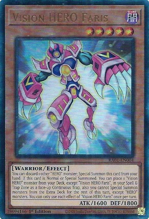 Image for Vision HERO Faris (PUR) (25th Anniversary Rarity Collection) (RA01-EN004) - YuGiOh
