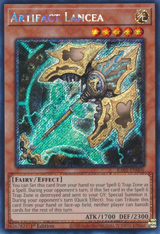 Image for Artifact Lancea (Platinum Secret Rare) (25th Anniversary Rarity Collection) (RA01-EN006) - YuGiOh