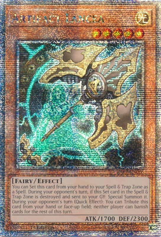 Image for Artifact Lancea (Quarter Century Secret Rare) (25th Anniversary Rarity Collection) (RA01-EN006) - YuGiOh