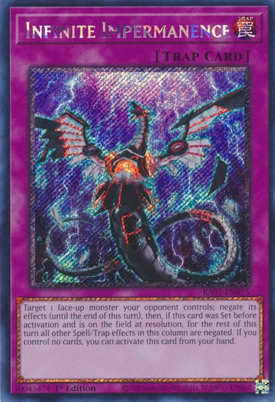 Image for Infinite Impermanence (Platinum Secret Rare) (25th Anniversary Rarity Collection) (RA01-EN075) - YuGiOh