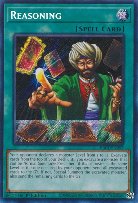 Image for Reasoning (Secret Rare) (25th Anniversary Rarity Collection) (RA01-EN052) - YuGiOh
