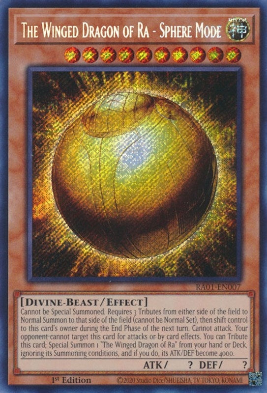 Image for The Winged Dragon of Ra - Sphere Mode (Secret Rare) (25th Anniversary Rarity Collection) (RA01-EN007) - YuGiOh