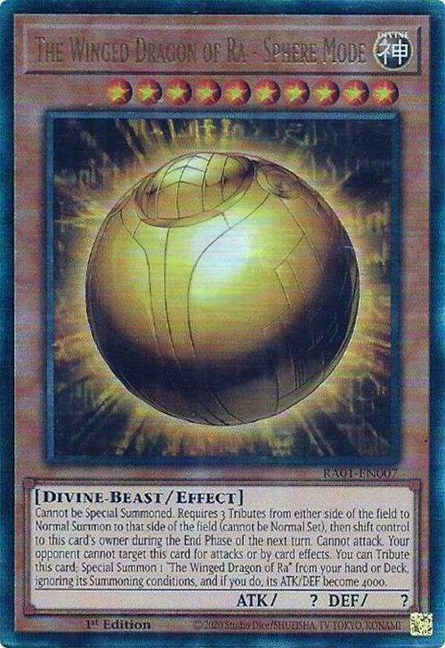 Image for The Winged Dragon of Ra - Sphere Mode (PUR) (25th Anniversary Rarity Collection) (RA01-EN007) - YuGiOh