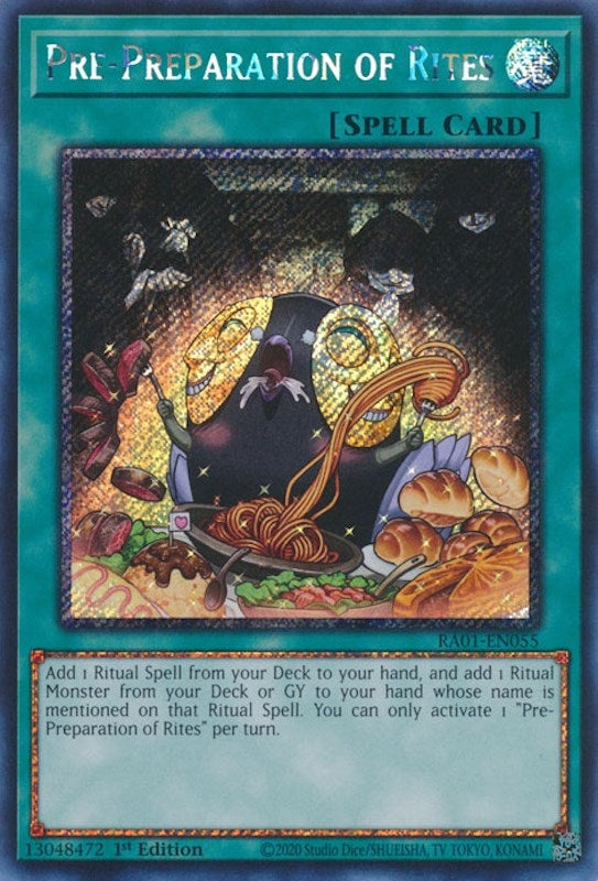 Image for Pre-Preparation of Rites (Platinum Secret Rare) (25th Anniversary Rarity Collection) (RA01-EN055) - YuGiOh