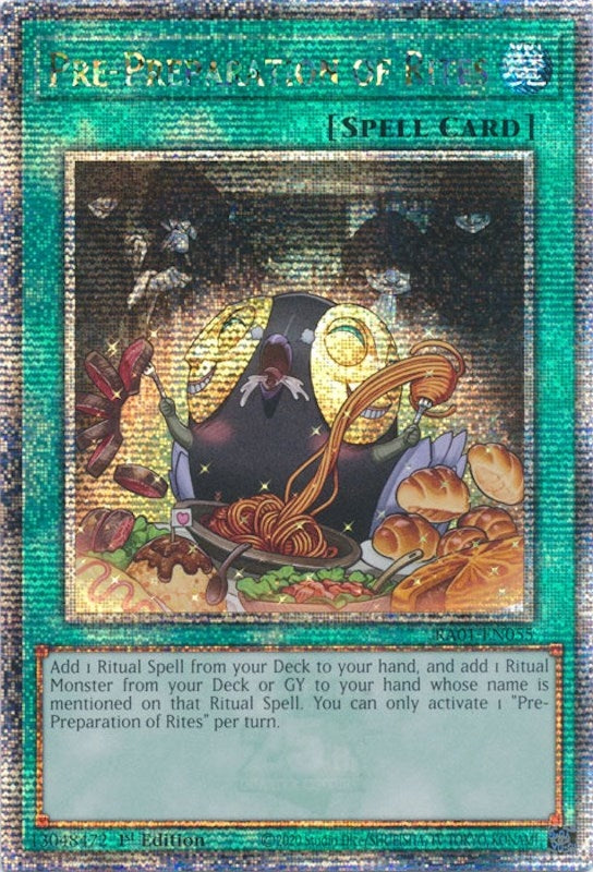 Image for Pre-Preparation of Rites (Quarter Century Secret Rare) (25th Anniversary Rarity Collection) (RA01-EN055) - YuGiOh