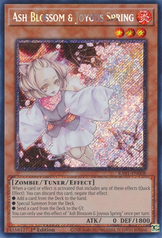 Image for Ash Blossom & Joyous Spring (Platinum Secret Rare) (25th Anniversary Rarity Collection) (RA01-EN008) - YuGiOh