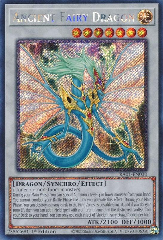 Image for Ancient Fairy Dragon (Platinum Secret Rare) (25th Anniversary Rarity Collection) (RA01-EN030) - YuGiOh
