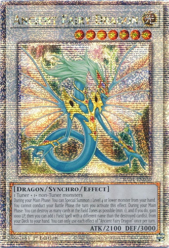 Image for Ancient Fairy Dragon (Quarter Century Secret Rare) (25th Anniversary Rarity Collection) (RA01-EN030) - YuGiOh