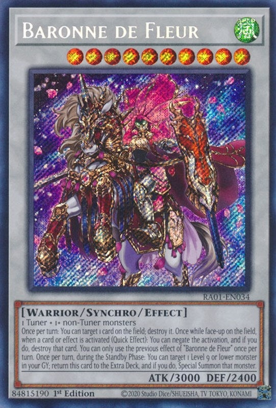 Image for Baronne de Fleur (Secret Rare) (25th Anniversary Rarity Collection) (RA01-EN034) - YuGiOh
