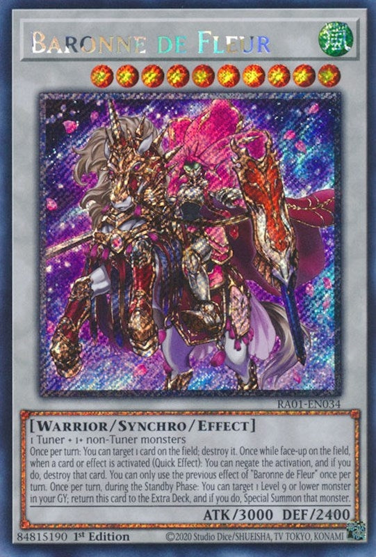 Image for Baronne de Fleur (Platinum Secret Rare) (25th Anniversary Rarity Collection) (RA01-EN034) - YuGiOh