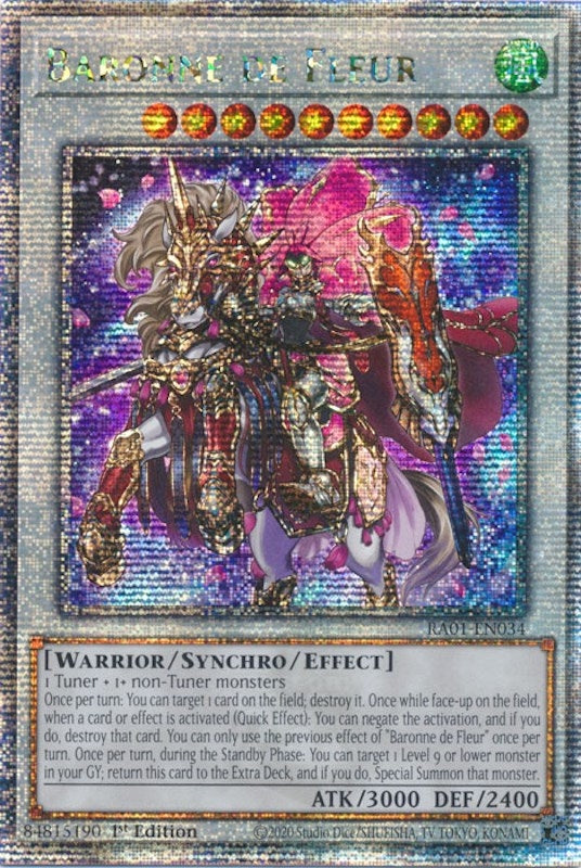 Image for Baronne de Fleur (Quarter Century Secret Rare) (25th Anniversary Rarity Collection) (RA01-EN034) - YuGiOh
