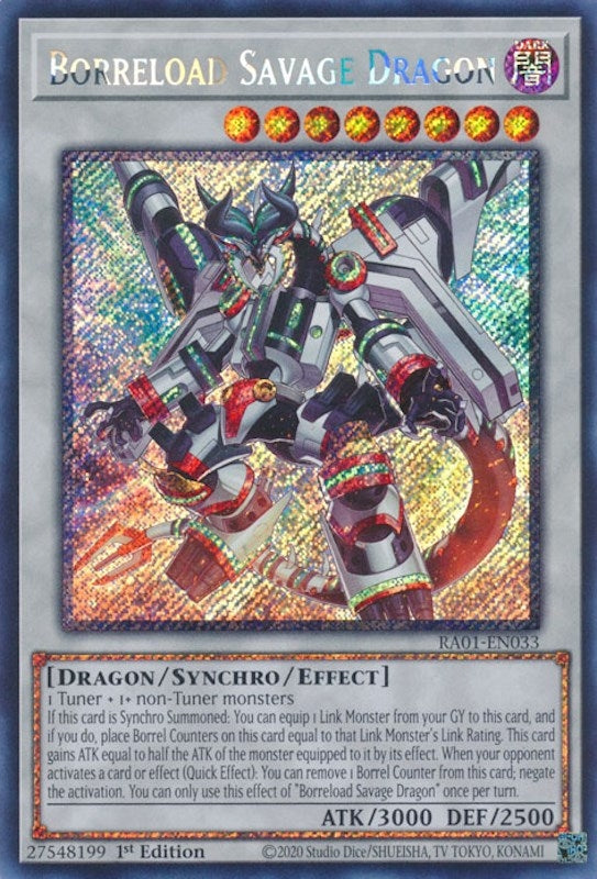 Image for Borreload Savage Dragon (Platinum Secret Rare) (25th Anniversary Rarity Collection) (RA01-EN033) - YuGiOh