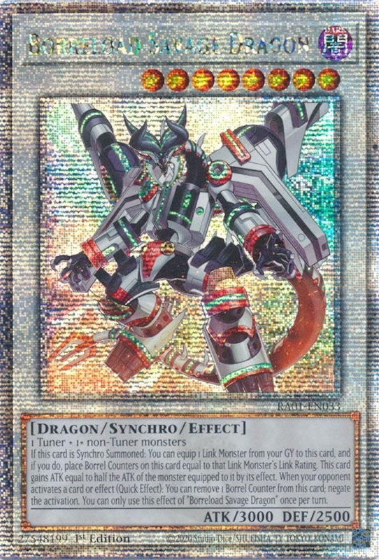 Image for Borreload Savage Dragon (Quarter Century Secret Rare) (25th Anniversary Rarity Collection) (RA01-EN033) - YuGiOh