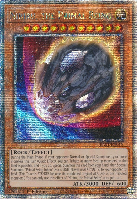 Image for Nibiru, the Primal Being (Quarter Century Secret Rare) (25th Anniversary Rarity Collection) (RA01-EN015) - YuGiOh