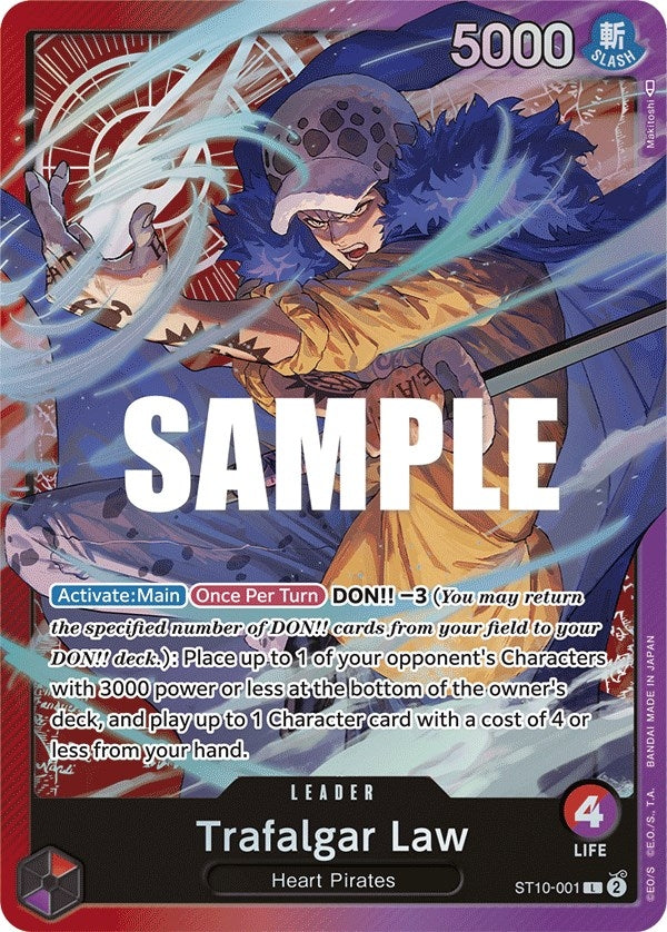Image for Trafalgar Law (001) (Ultra Deck: The Three Captains) (ST10-001) - One Piece Card Game