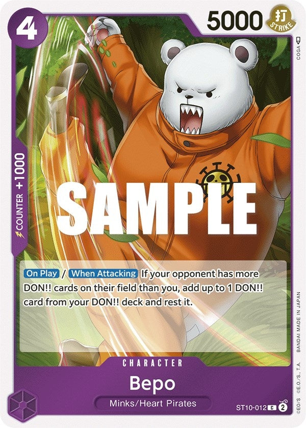 Image for Bepo (Ultra Deck: The Three Captains) (ST10-012) - One Piece Card Game