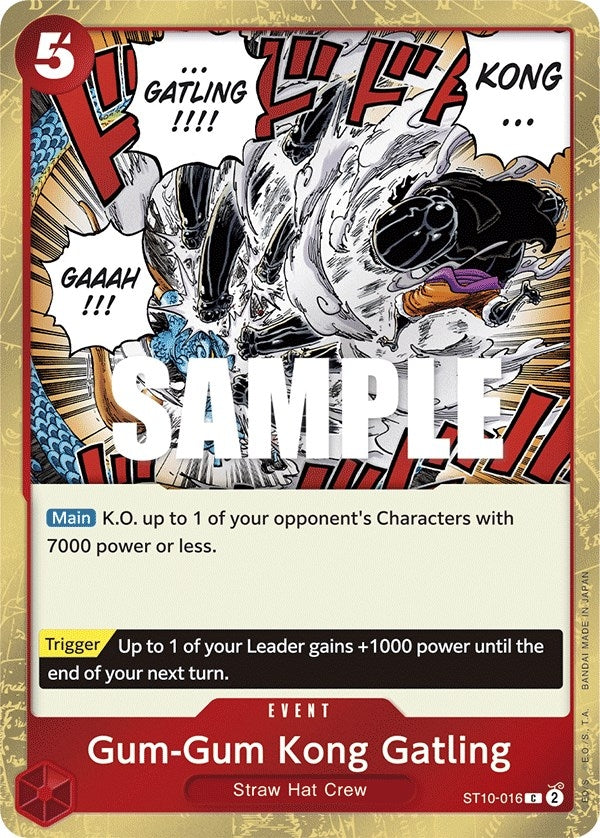 Image for Gum-Gum Kong Gatling (Ultra Deck: The Three Captains) (ST10-016) - One Piece Card Game