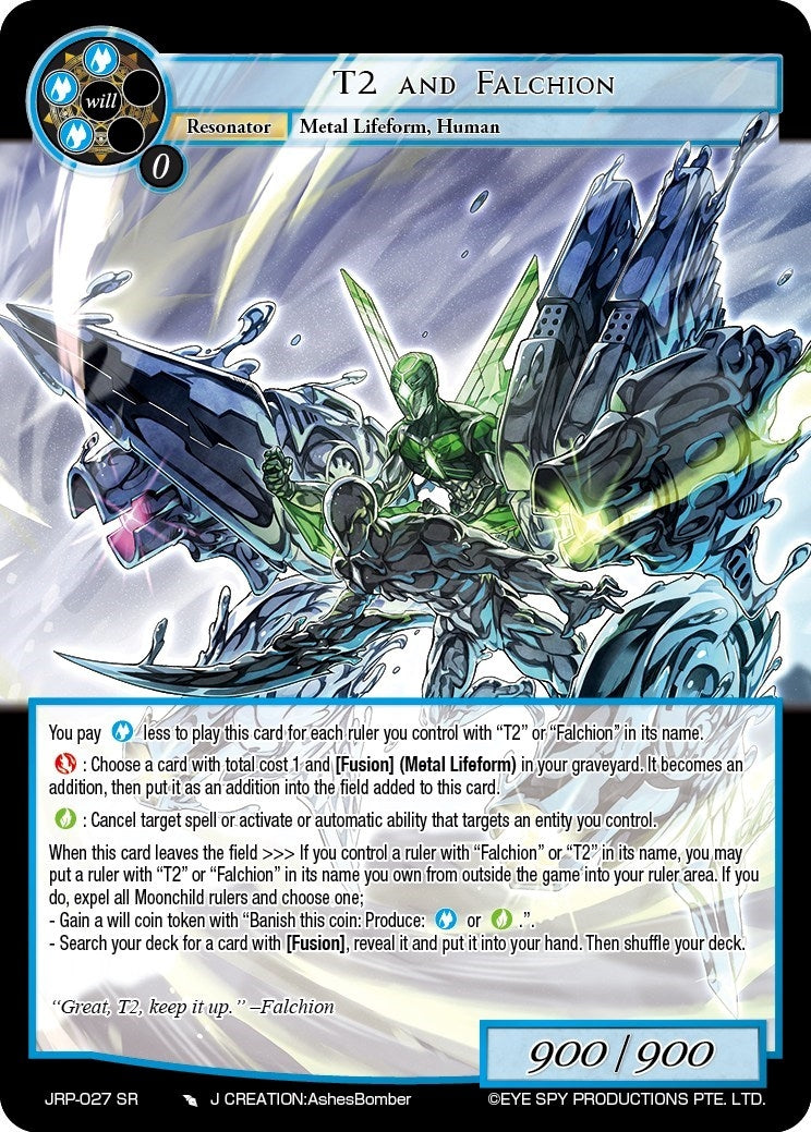 Image for T2 and Falchion (Judgment of the Rogue Planet) (JRP-027 SR) - Force of Will