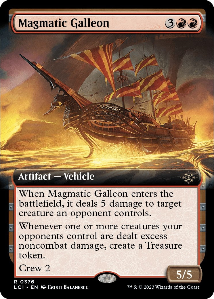 Image for Magmatic Galleon (Extended Art) (The Lost Caverns of Ixalan) (376) - Magic: The Gathering