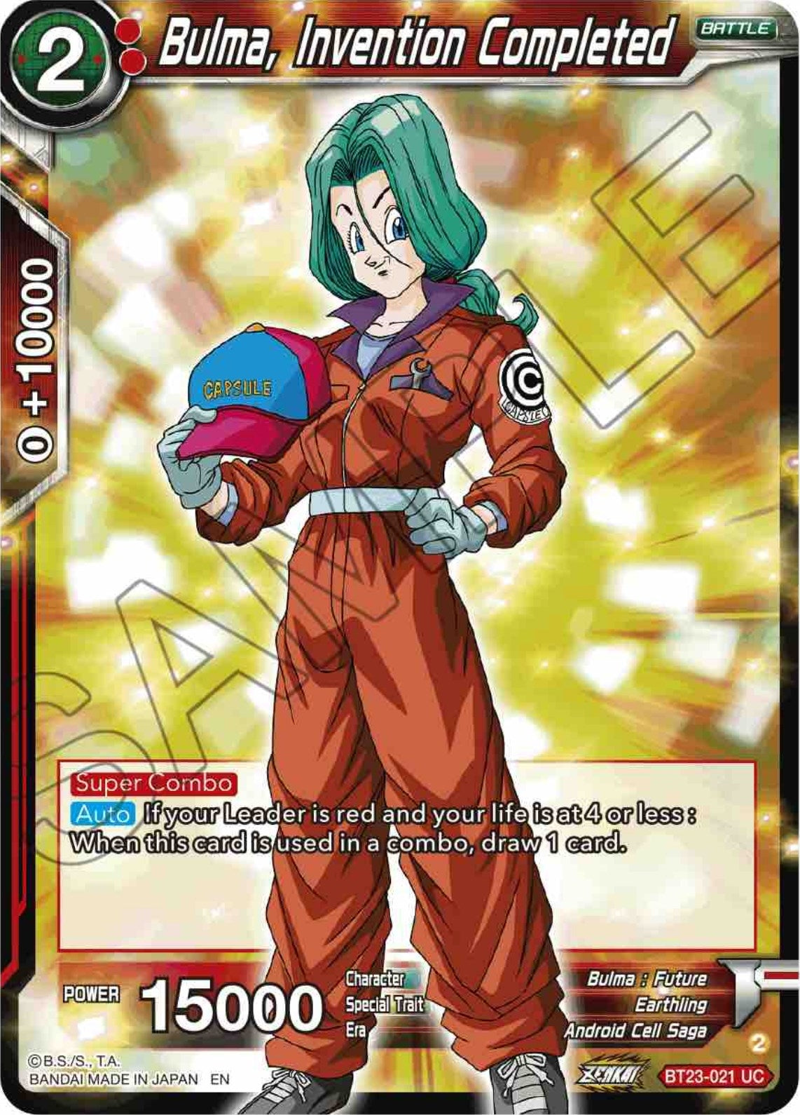 Image for Bulma, Invention Completed (Perfect Combination) (BT23-021) - Dragon Ball Super: Masters