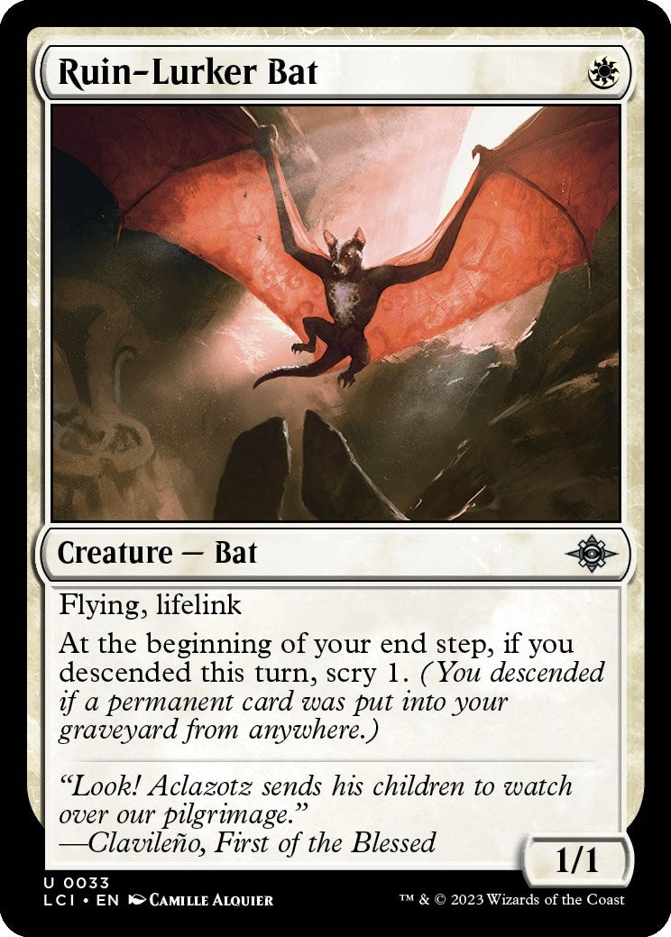 Image for Ruin-Lurker Bat (The Lost Caverns of Ixalan) (33) - Magic: The Gathering