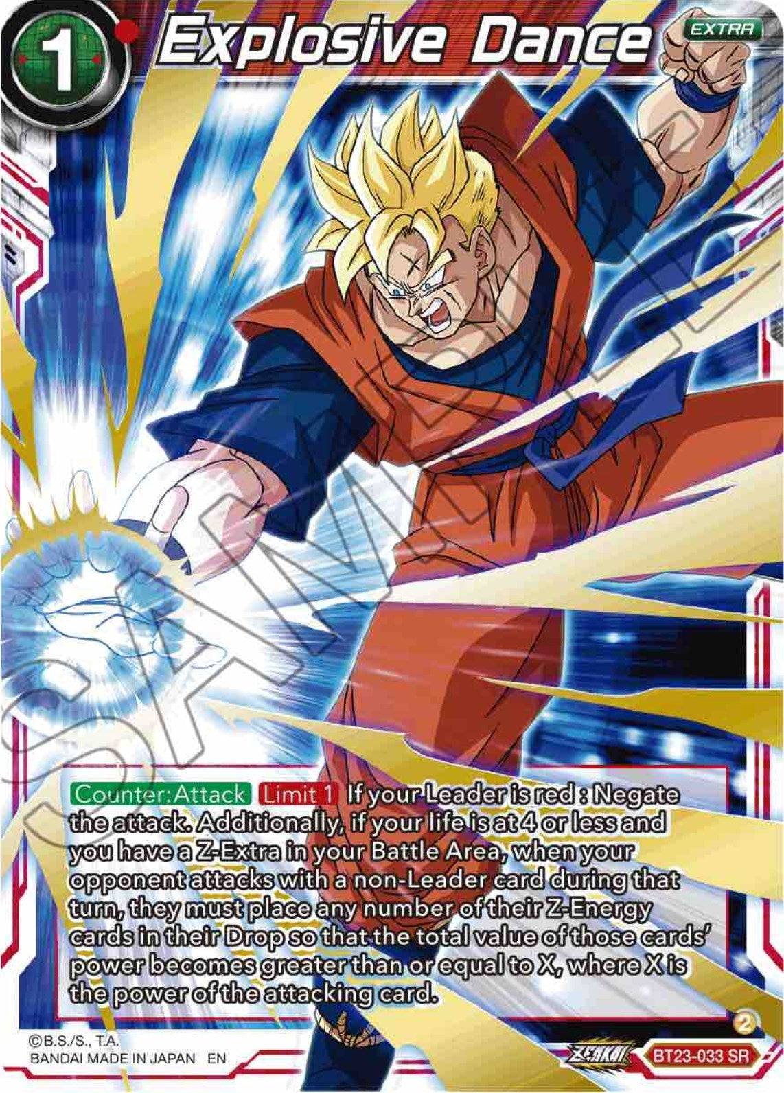 Image for Explosive Dance (Perfect Combination) (BT23-033) - Dragon Ball Super: Masters