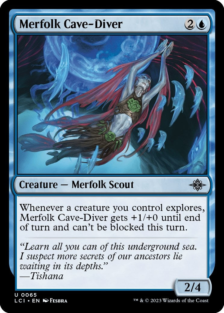 Image for Merfolk Cave-Diver (The Lost Caverns of Ixalan) (65) - Magic: The Gathering