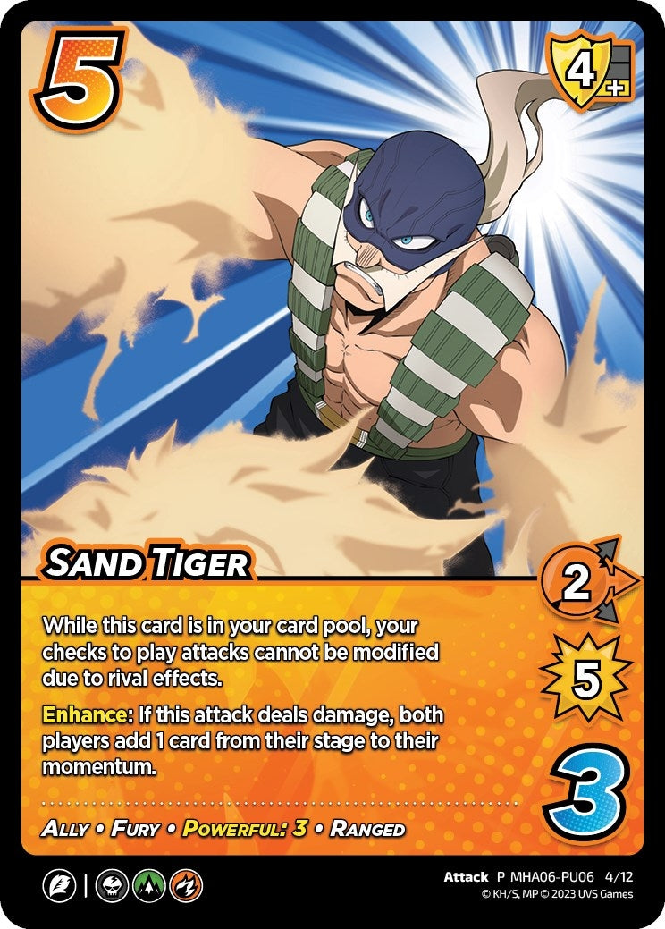Image for Sand Tiger (Plus Ultra Pack 6) (UniVersus: My Hero Academia Promo Cards) (MHA06-PU06 4/12) - UniVersus