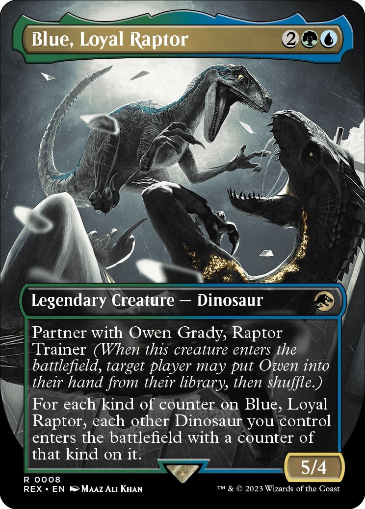 Image for Blue, Loyal Raptor (Borderless) (Universes Beyond: Jurassic World Collection) (8) - Magic: The Gathering
