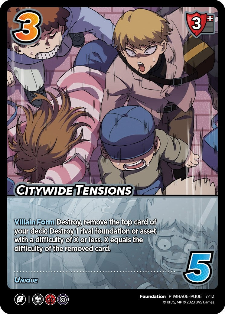 Image for Citywide Tensions (Plus Ultra Pack 6) (UniVersus: My Hero Academia Promo Cards) (MHA06-PU06 7/12) - UniVersus