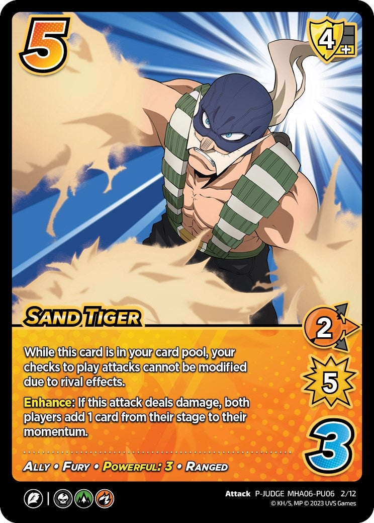 Image for Sand Tiger (Plus Ultra Pack 6 Judge) (UniVersus: My Hero Academia Promo Cards) (P-JUDGE MHA06-PU06 2/12) - UniVersus