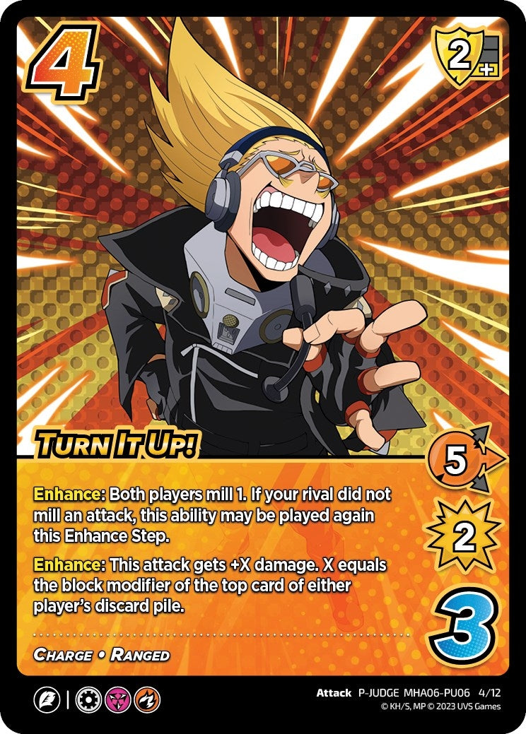 Image for Turn It Up! (Plus Ultra Pack 6 Judge) (UniVersus: My Hero Academia Promo Cards) (P-JUDGE MHA06-PU06 4/12) - UniVersus