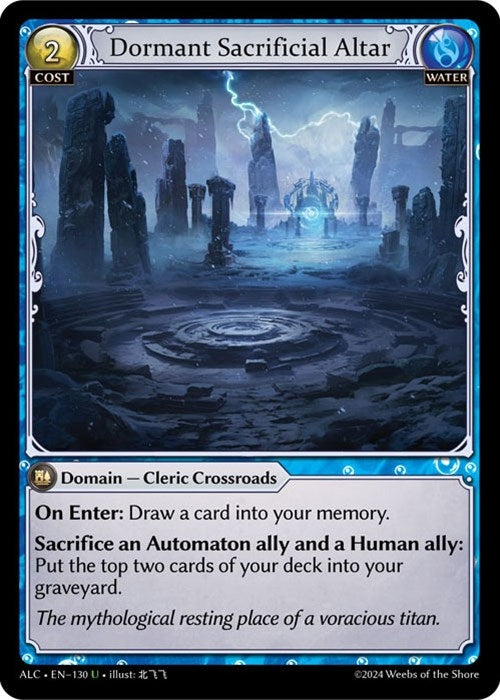 Image for Dormant Sacrificial Altar (Alchemical Revolution) (130) - Grand Archive TCG