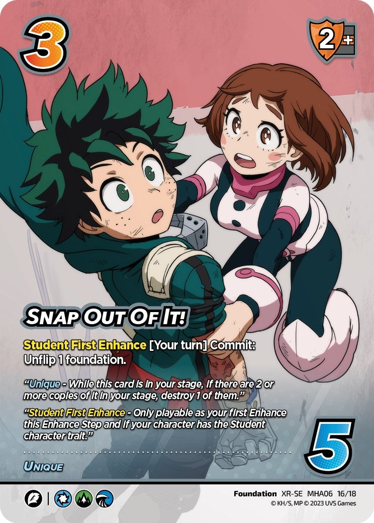 Image for Snap Out Of It! (XR) (UniVersus: My Hero Academia: Jet Burn) (16/18) - UniVersus