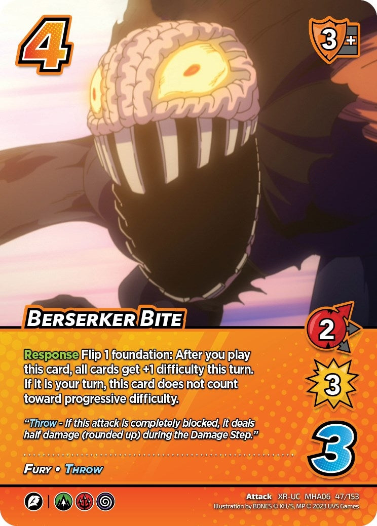 Image for Berserker Bite (XR) (UniVersus: My Hero Academia: Jet Burn) (47/153) - UniVersus