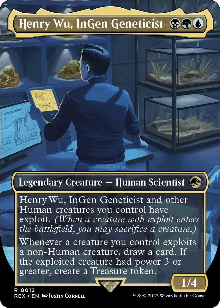 Image for Henry Wu, InGen Geneticist (Borderless) (Universes Beyond: Jurassic World Collection) (12) - Magic: The Gathering