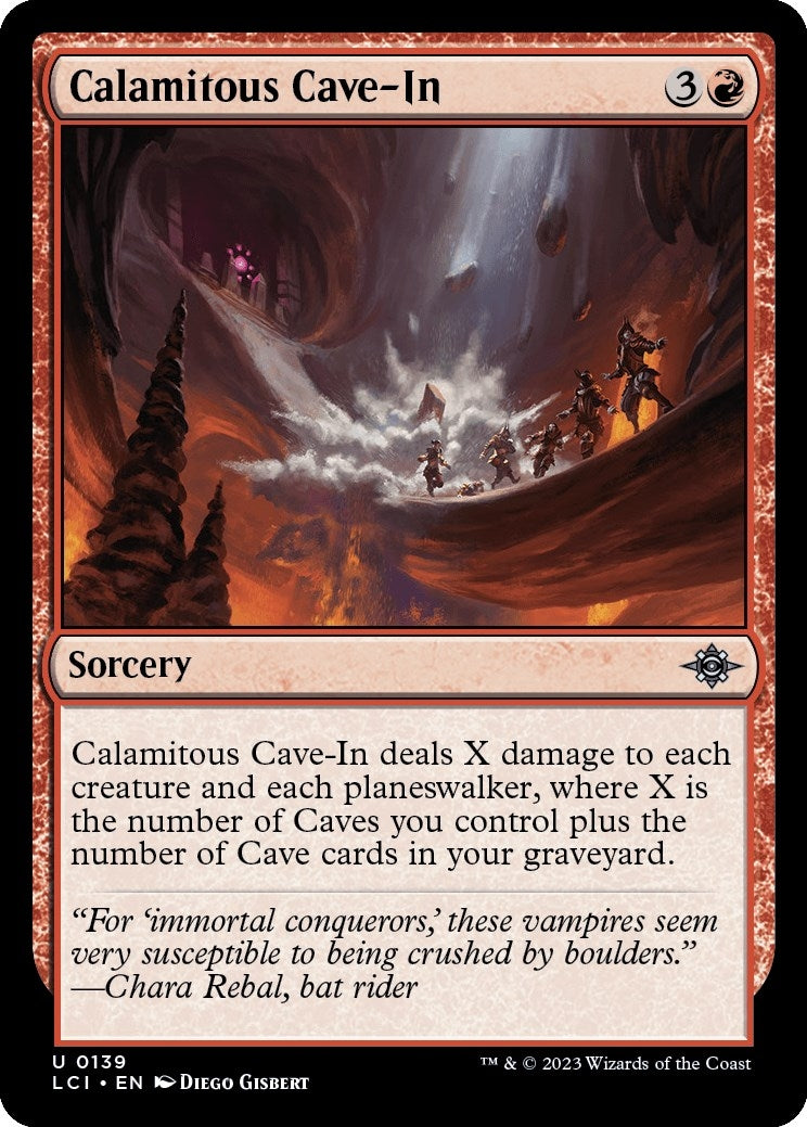 Image for Calamitous Cave-In (The Lost Caverns of Ixalan) (139) - Magic: The Gathering